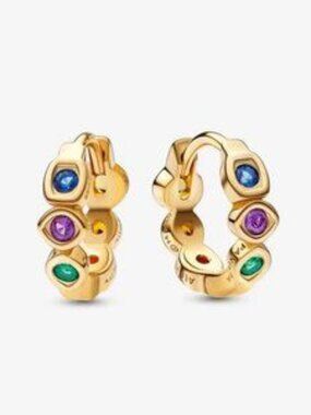 Pandora Marvel The Avengers Infinity Stones Hoop Earrings